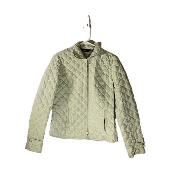 Eddie Bauer Small Green Quilted Goose Down Jacket - Picture 1 of 4